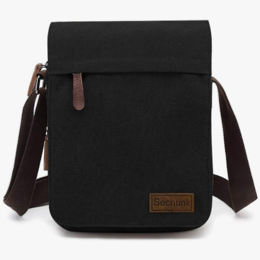 Sechunk Small Vintage Canvas Messenger Bag